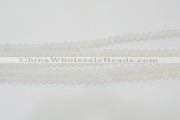 CAG6501 15.5 inches 6mm round Brazilian white agate beads