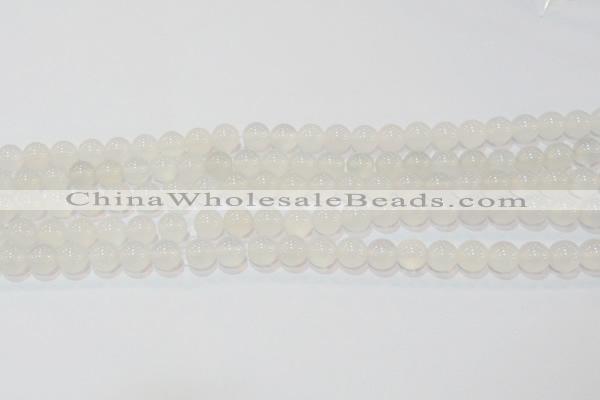 CAG6502 15.5 inches 8mm round Brazilian white agate beads