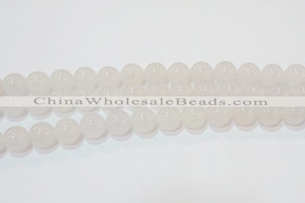 CAG6505 15.5 inches 14mm round Brazilian white agate beads