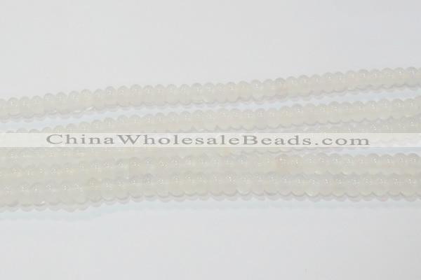 CAG6520 15.5 inches 4*6mm rondelle Brazilian white agate beads