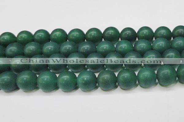 CAG6574 15.5 inches 18mm round matte green agate beads wholesale