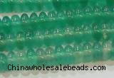 CAG6620 15.5 inches 3*6mm rondelle green agate gemstone beads