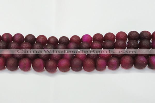 CAG6712 15 inches 12mm round plum pilates agate beads