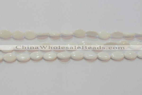 CAG7229 15.5 inches 12*16mm marquise white agate gemstone beads