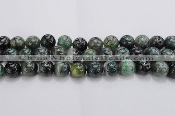 CAG7329 15.5 inches 20mm round dragon veins agate beads wholesale