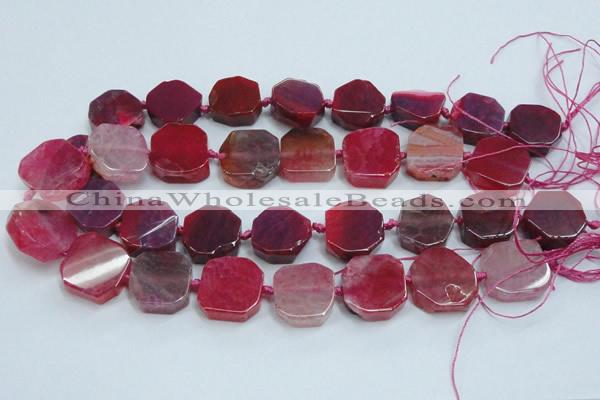 CAG7357 15.5 inches 18*20mm - 20*22mm octagonal dragon veins agate beads