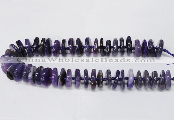 CAG8560 6*22mm - 10*26mm tyre dragon veins agate beads wholesale