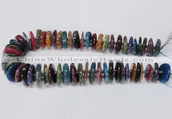 CAG8565 6*22mm - 10*26mm tyre dragon veins agate beads wholesale