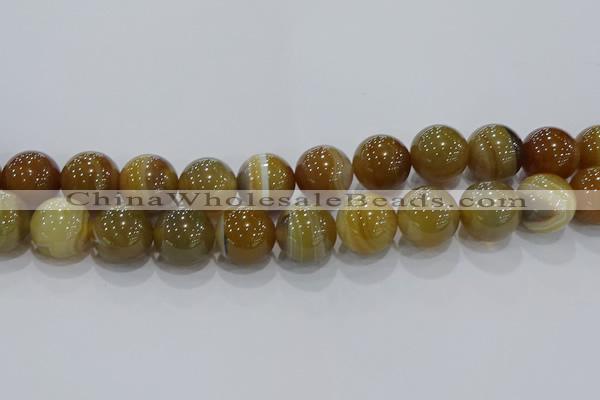 CAG9198 15.5 inches 16mm round line agate gemstone beads