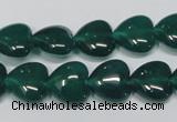 CAG962 15.5 inches 12*12mm heart green agate gemstone beads wholesale