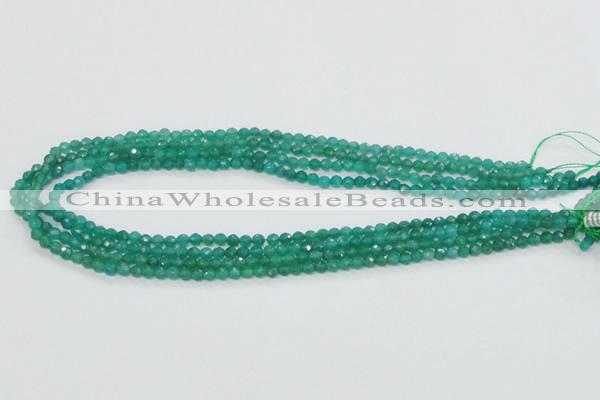 CAJ01 15.5 inches 4mm faceted round green aventurine jade beads