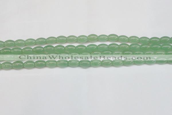 CAJ645 15.5 inches 8*12mm rice green aventurine beads