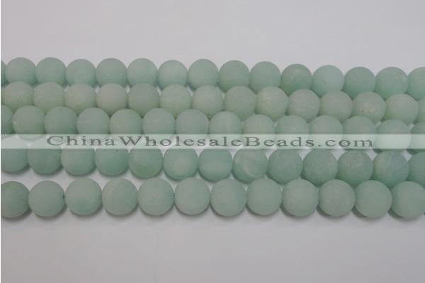 CAM1114 15.5 inches 12mm round matte amazonite beads wholesale