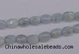 CAQ141 15.5 inches 6*8mm oval natural aquamarine beads wholesale