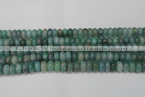 CAQ612 15.5 inches 6*10mm rondelle aquamarine gemstone beads