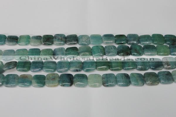 CAQ637 15.5 inches 12*12mm square aquamarine gemstone beads