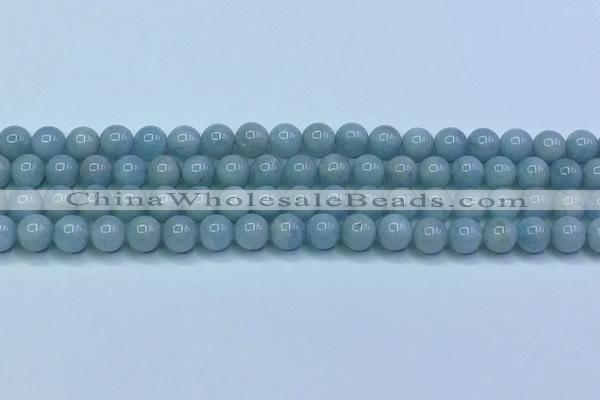 CAQ865 15.5 inches 6mm round aquamarine gemstone beads wholesale