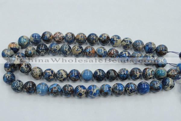 CAT212 15.5 inches 10mm round dyed natural aqua terra jasper beads