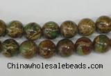 CAT5050 15.5 inches 8mm round natural aqua terra jasper beads