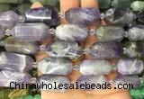 CBBS08 15 inches 11*25mm - 14*28mm hexahedral prism dogtooth amethyst beads