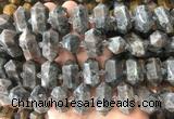 CBBS46 15 inches 12*25mm - 14*28mm hexahedral prism flame stone beads