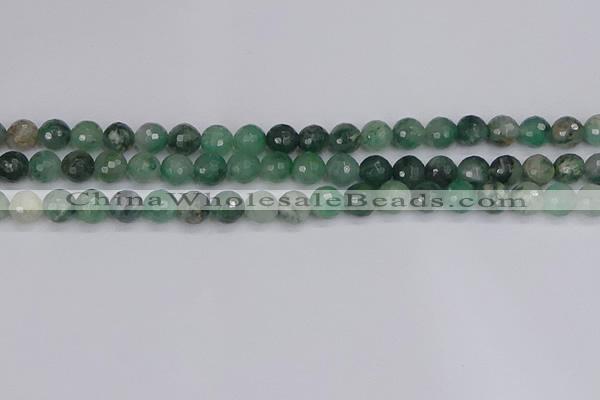 CBC701 15.5 inches 6mm faceted round African green chalcedony beads