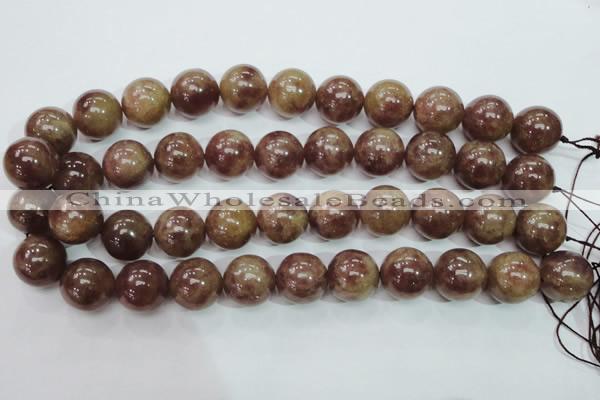 CBQ207 15.5 inches 18mm round strawberry quartz beads wholesale