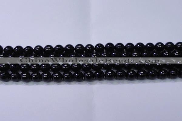 CBQ502 15.5 inches 8mm round natural black quartz beads