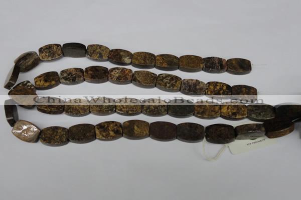 CBZ427 15.5 inches 12*16mm flat drum bronzite gemstone beads