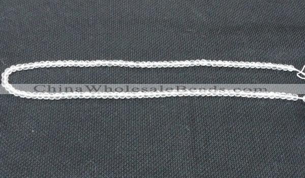 CCC250 15.5 inches 4mm faceted round grade A natural white crystal beads