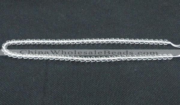 CCC258 15.5 inches 6mm round grade A natural white crystal beads