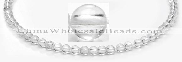 CCC35 15.5 inches 4mm round white crystal beads Wholesale