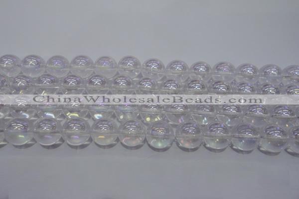 CCC403 15.5 inches 10mm round AB-color white crystal beads