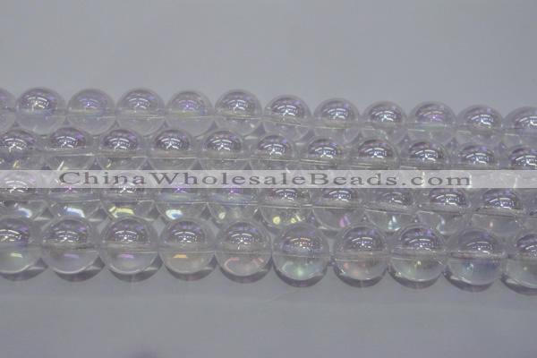 CCC404 15.5 inches 12mm round AB-color white crystal beads