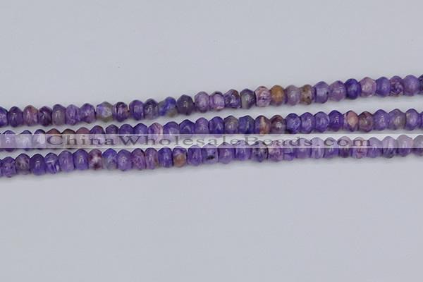 CCG116 15.5 inches 4*7mm rondelle charoite gemstone beads