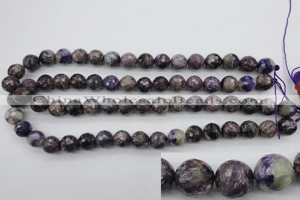 CCG58 15.5 inches 11mm faceted round natural charoite beads