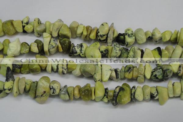 CCH281 34 inches 8*12mm yellow howlite turquoise chips beads wholesale