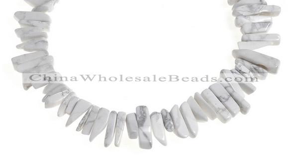 CCH40 16 inches white howlite chips gemstone beads wholesale