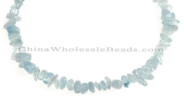 CCH43 16 inches aquamarine chips gemstone beads wholesale