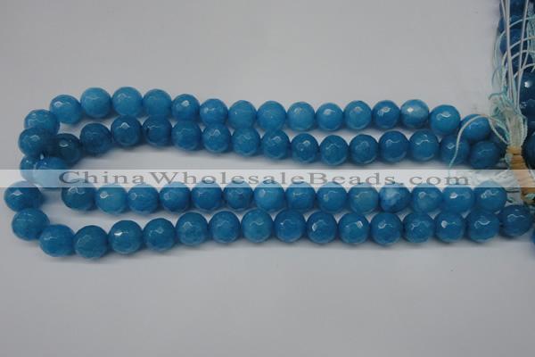 CCN1204 15.5 inches 12mm faceted round candy jade beads wholesale