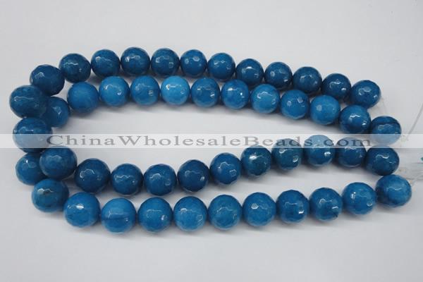 CCN1206 15.5 inches 16mm faceted round candy jade beads wholesale