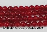 CCN1242 15.5 inches 6mm faceted round candy jade beads wholesale