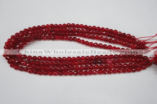 CCN1242 15.5 inches 6mm faceted round candy jade beads wholesale