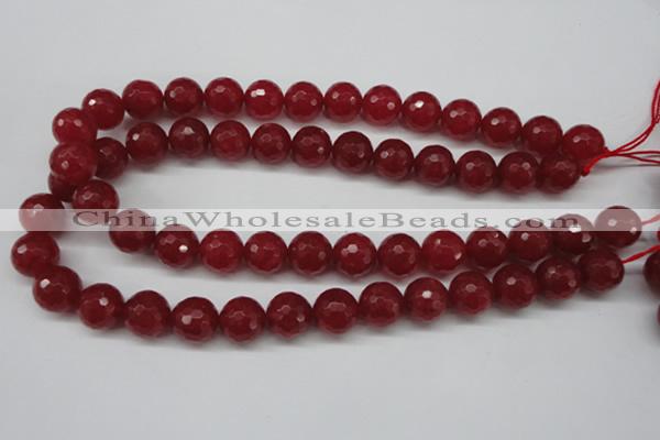 CCN1246 15.5 inches 14mm faceted round candy jade beads wholesale