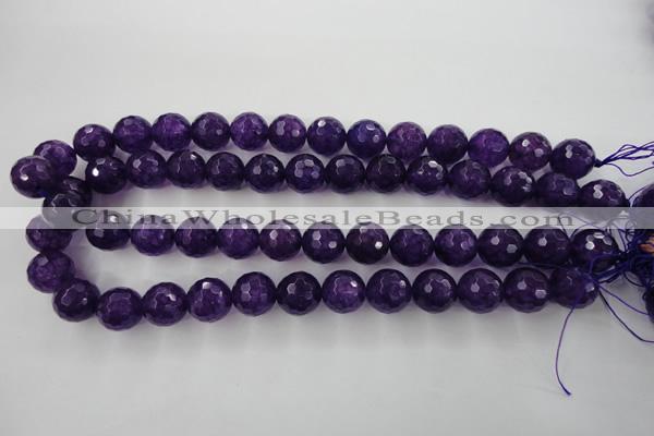 CCN1256 15.5 inches 14mm faceted round candy jade beads wholesale