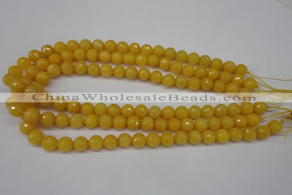 CCN1274 15.5 inches 10mm faceted round candy jade beads wholesale