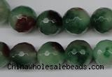 CCN1306 15.5 inches 14mm faceted round rainbow candy jade beads