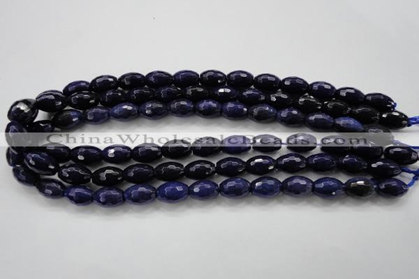 CCN1473 15.5 inches 10*14mm faceted rice candy jade beads wholesale