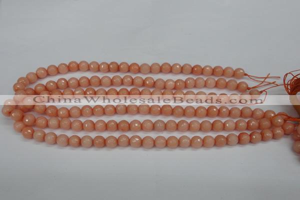 CCN1812 15 inches 8mm faceted round candy jade beads wholesale