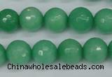 CCN1884 15 inches 12mm faceted round candy jade beads wholesale